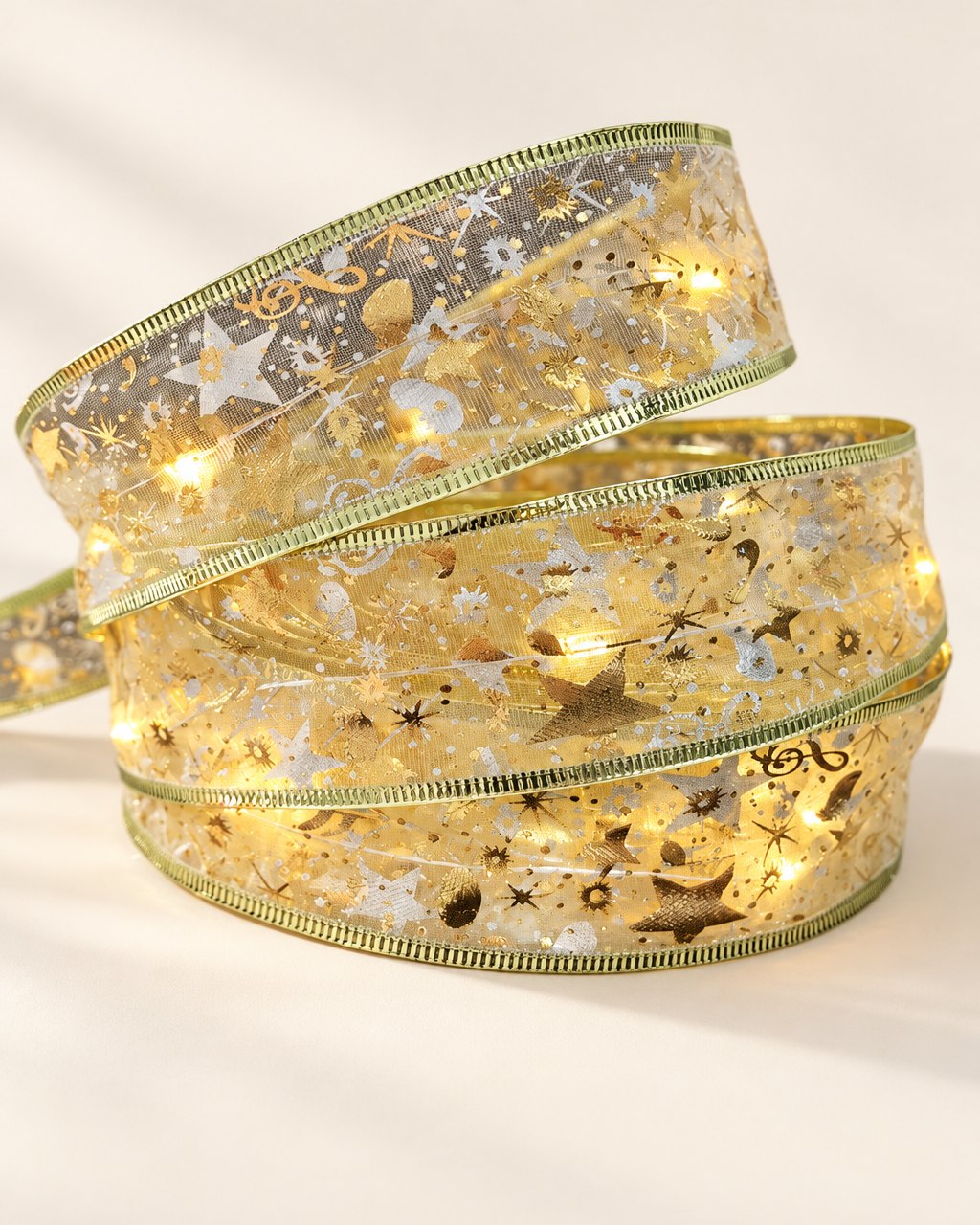 Guirlande lumineuse en ruban à boucles