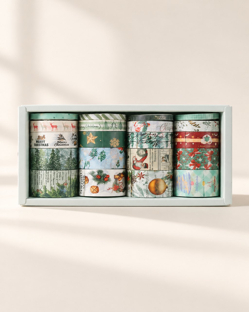 Rubans washi de Noël rétro, ensemble de 20 rouleaux