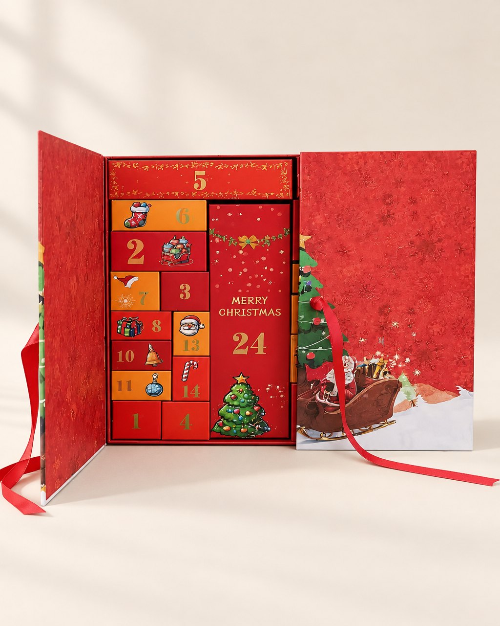 Calendrier de l’avent au père Noël, 24 jours