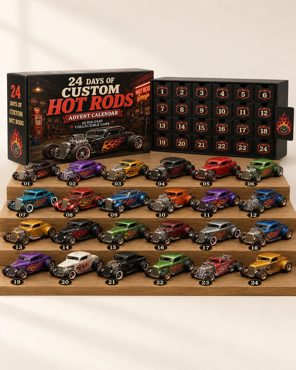 Calendrier de l’avent aux 24 voitures classiques