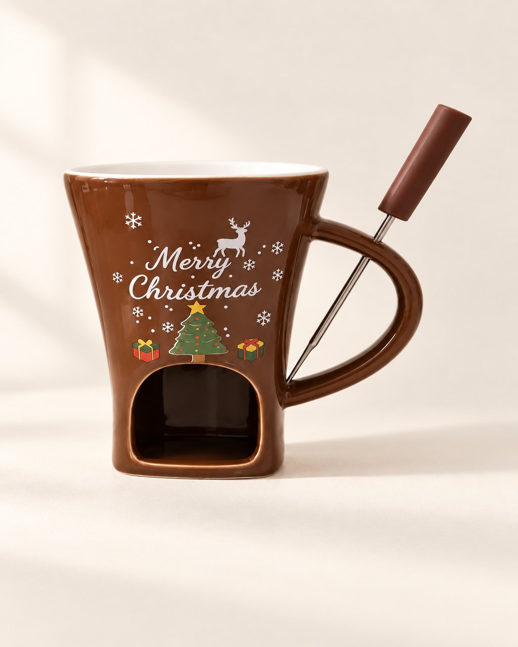 Tasse à fondue au chocolat en céramique