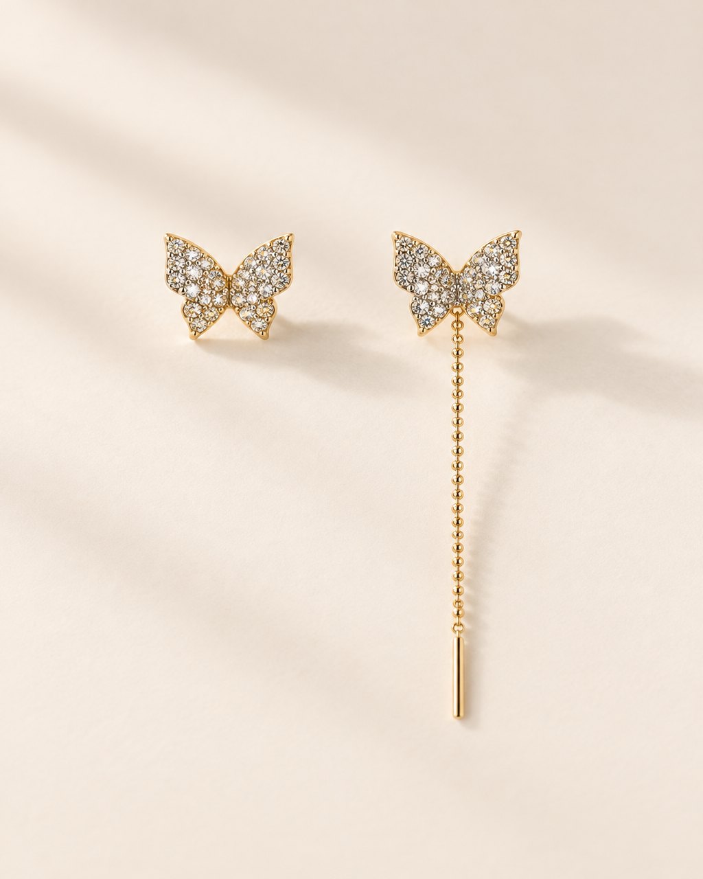 Boucles d'oreilles cristal brun