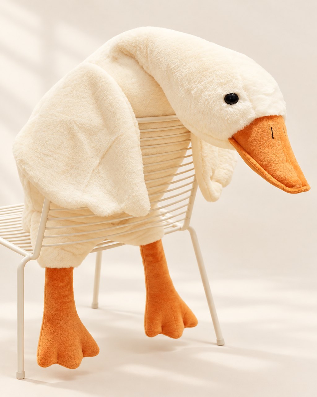 Oie en peluche à câliner