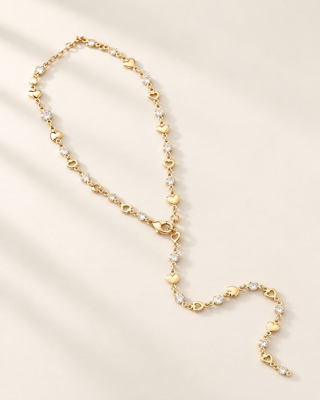 Collier cœur en zircon et or