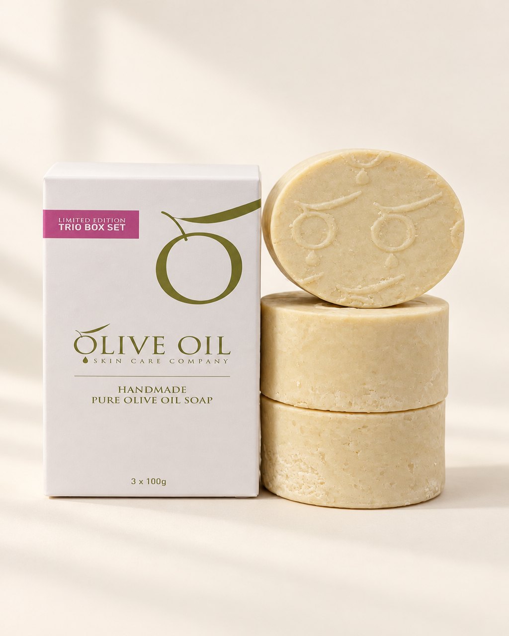 Trio de savons à l’huile d’olive assortis