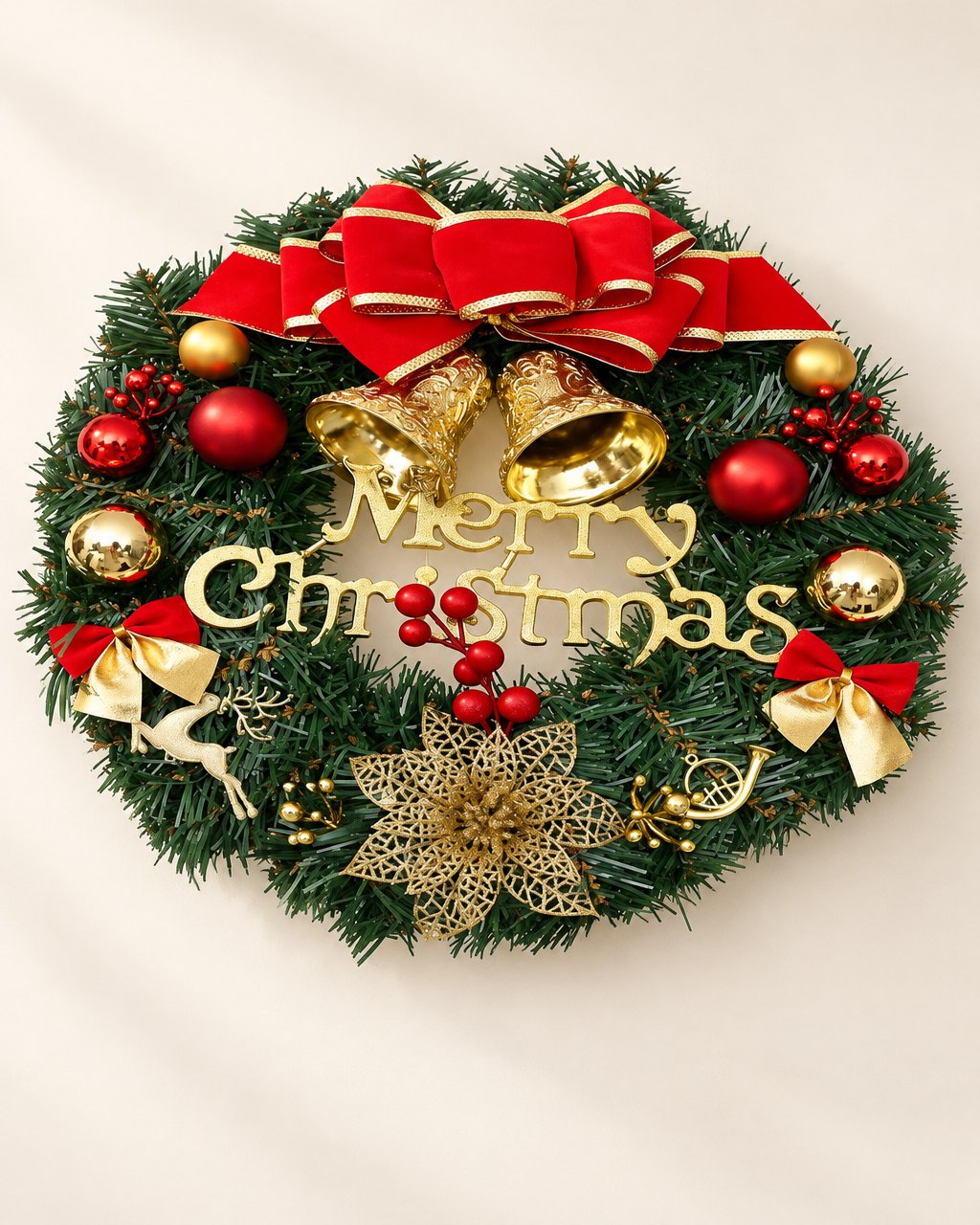 Couronne de Noël rouge