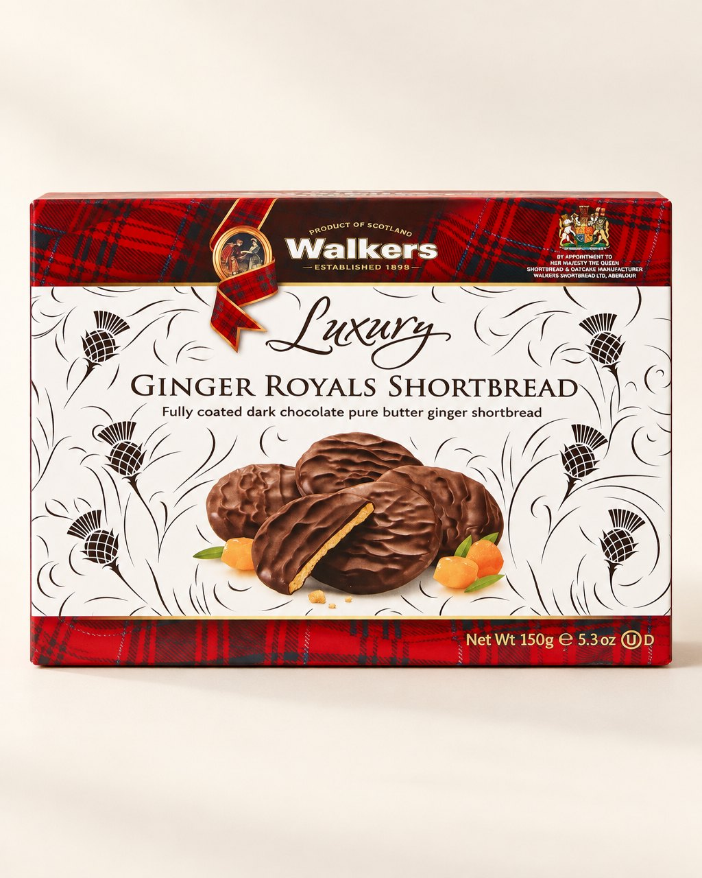 Sablés Walkers chocolat noir et gingembre — 12 pièces, 150 g